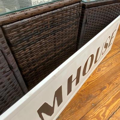 7 Piece Farmhouse Patio Set with Sign