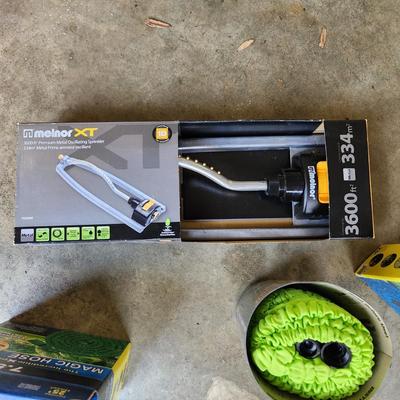2 Magic Hose and Melnor XT Oscillating Water Sprinkler