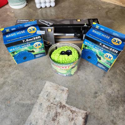 2 Magic Hose and Melnor XT Oscillating Water Sprinkler