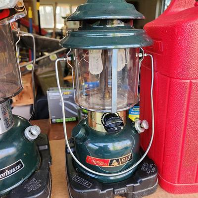 2 Vintage Coleman Powerhouse 85 CL2 83 Lanterns with Case