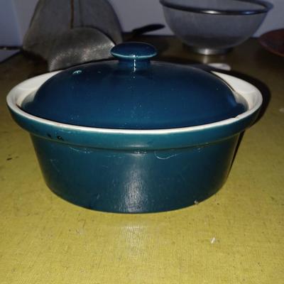 blue Hall covered dish