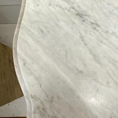 Marble Top Two Tier Table and Display Lot