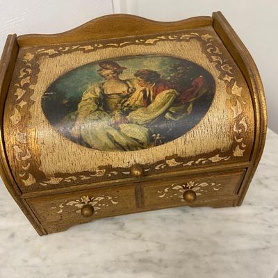 Marble Top Two Tier Table and Display Lot