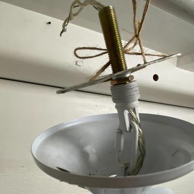 Farmhouse Metal and Glass Chandelier