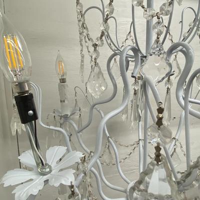 Farmhouse Metal and Glass Chandelier