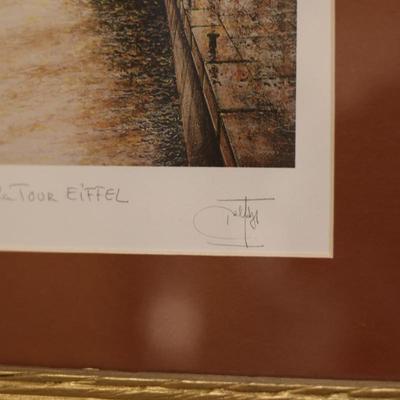 Signed & Titled Two Framed Prints of Paris