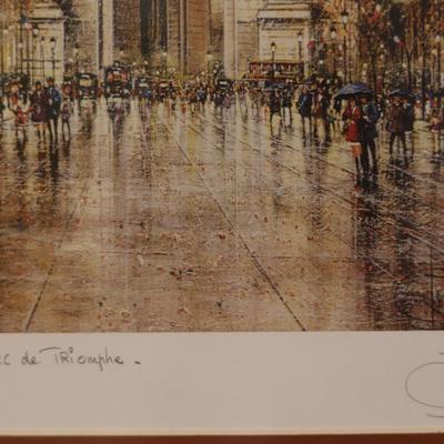 Signed & Titled Two Framed Prints of Paris