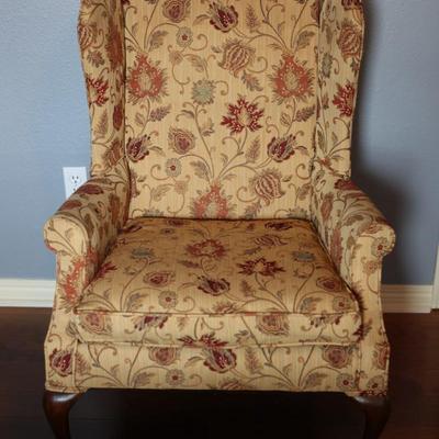 Floral Wingback Chair - Excellent Condition!