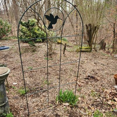 Black Hummingbird Garden Trellis Plant Fence 30" x60"H
