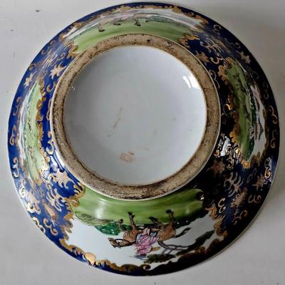 Hunting Scene Hand Painted Decorative Bowl and matching Tureen