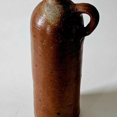 Salt Glazed Beer or Pottery Jug, 19th c antique