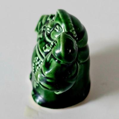 Green Figure Monk With Child