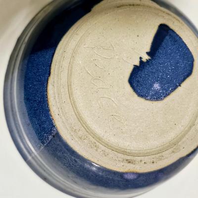 Japanese Blue Stoneware Bowl