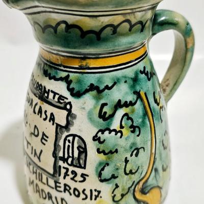 Antique Majolica Pottery Pitcher from the oldest restaurant