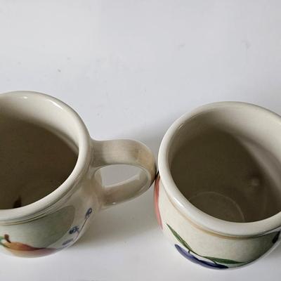 Set of Two Longberger Fruit Medly mugs