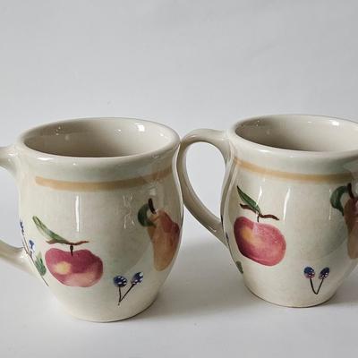 Set of Two Longberger Fruit Medly mugs