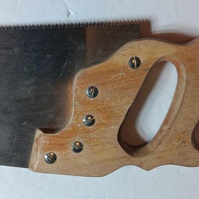 Disston 8 points Handsaw and small trim hand saw