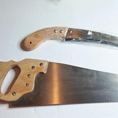 Disston 8 points Handsaw and small trim hand saw