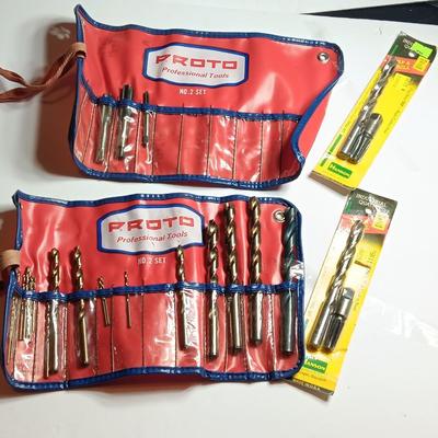 Assortment of Drill bits - Hanson Tap and drill NEW bits and over a dozen others.