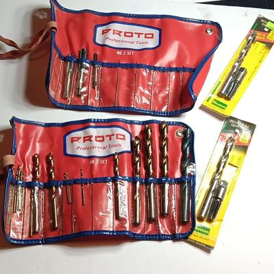 Assortment of Drill bits - Hanson Tap and drill NEW bits and over a dozen others.