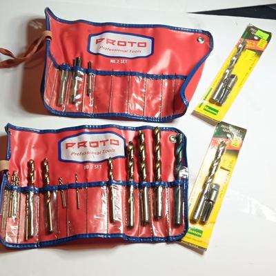 Assortment of Drill bits - Hanson Tap and drill NEW bits and over a dozen others.