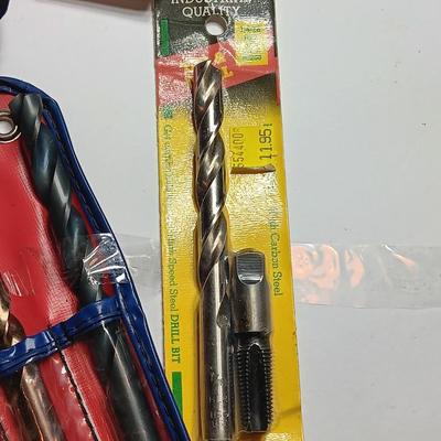 Assortment of Drill bits - Hanson Tap and drill NEW bits and over a dozen others.