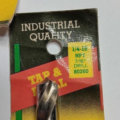 Assortment of Drill bits - Hanson Tap and drill NEW bits and over a dozen others.