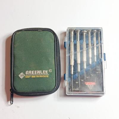 Greenlee Test Instrument Volt meter with case and a precision screwdriver set