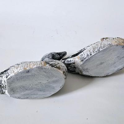 Vintage Silver Duck Decoys