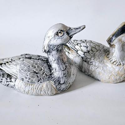 Vintage Silver Duck Decoys