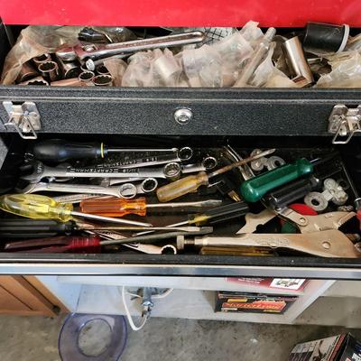 Craftsman Rally Racing Tool Chest 3 Drawer loaded w tools, Sockets, drivers and More