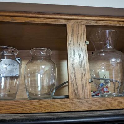 Glass vases lot of 3