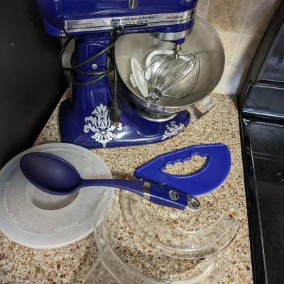 KitchenAid Ultra Power Indigo Blue Mixer with Decals and Accessories