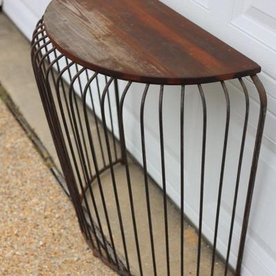 Wood & Metal Console Table