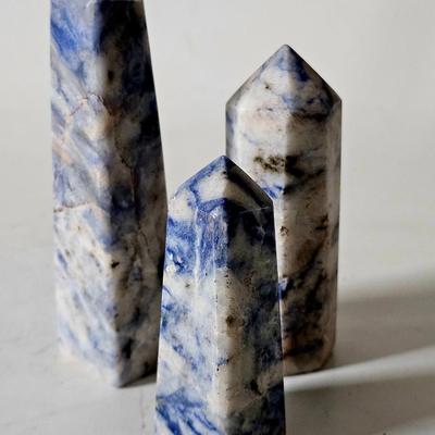 Set of Obelisks Quartz and Lapis three different sizes