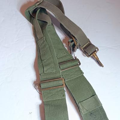 Military issued canteen with suspenders and ammunition bag