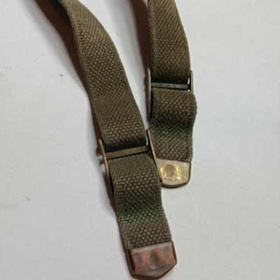 Military issued canteen with suspenders and ammunition bag