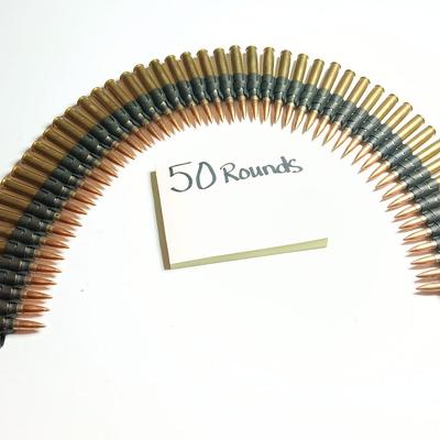50 rounds of linked ammunition - marked DA 62