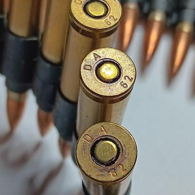 50 rounds of linked ammunition - marked DA 62