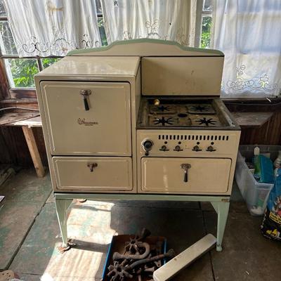 1930â€™s Wedgwood Enamel Stove - Needs Repair or for Parts - As Seen