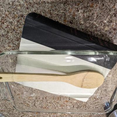 2QT Anchor Baking Dish, Wooden Spoon and 'The New Making of a Cook' Cookbook