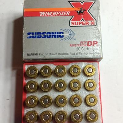 Winchester Super - X Deep Penetrator 20 cartridges Subsonic .45 Auto Ammunition