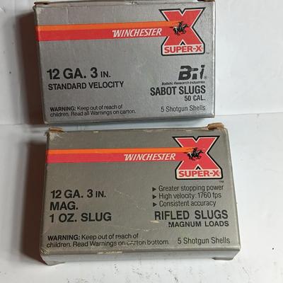 Winchester Super -X Sabot Slugs .50 Cal. 12 GA, 3 Inch with Winchester Super -X Rifle Slugs Ammunition