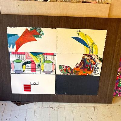 Studio Art Lot - Estate Fresh Canvas Frames of Pop Art Collectables.