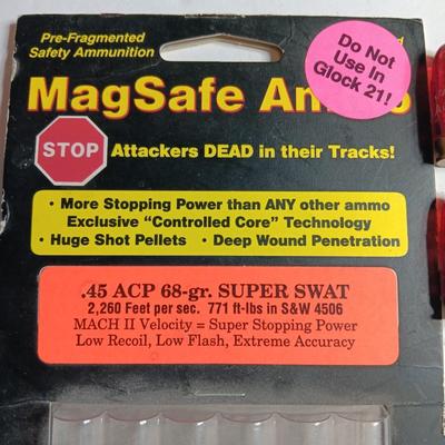 MAGSAFE AMMO .45 ACP 68-Gr, Super Swat with 6 snap caps