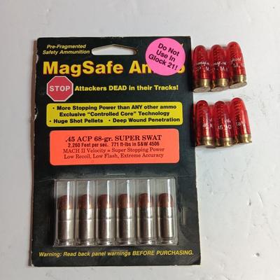 MAGSAFE AMMO .45 ACP 68-Gr, Super Swat with 6 snap caps