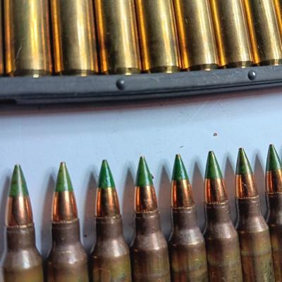 Military issued Ammunition Bandoleer with 5.56 MM M85510 round clips - Tracer rounds