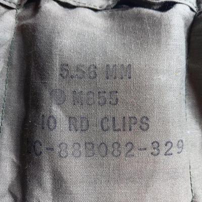 Military issued Ammunition Bandoleer with 5.56 MM M85510 round clips - Tracer rounds