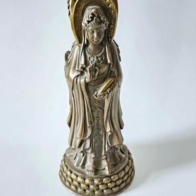 New Bodhisattva Three Sided Kuan Yin Buddha Goddess Love Mercy Compassion Figurine