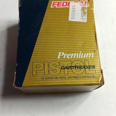 Federal Ammunition premium pistol cartridges 20 centerfire 45 auto 230 Gr. Hydra-Shok Jacketed Hollow Point